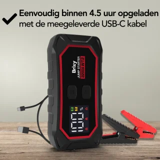 Brixy Jumpstarter Auto 2200A 16000mAh Rood/Zwart