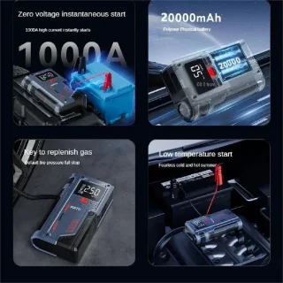 By Barkhuis Jumpstarter 20.000 mAh met Luchtcompressor en LED verlichting