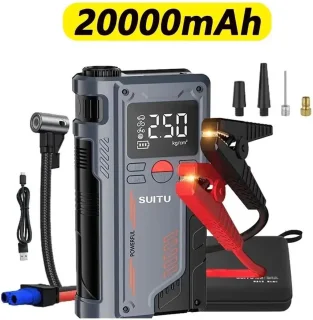 By Barkhuis Jumpstarter 20.000 mAh met Luchtcompressor en LED verlichting