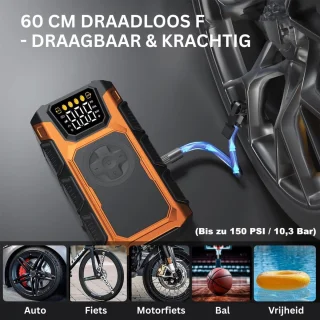 CLGP Jumpstarter met Compressor Oranje/Zwart