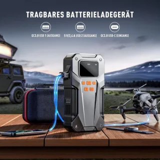 CLGP Jumpstarter met Compressor Startkabels Grijs/Zwart