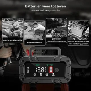 DailySupplies Jumpstarter Accubooster Zwart-Geel