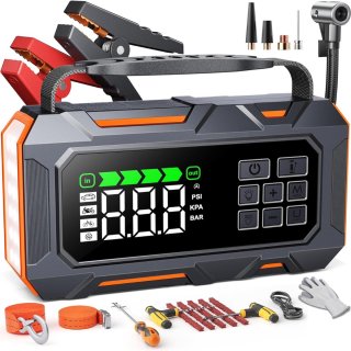 De DailySupplies® Jumpstarter met compressor in één oogopslag