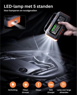 Wat vinden we goed aan de DailySupplies® Jumpstarter met compressor