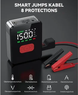DailySupplies Jumpstarter met Compressor Zwart