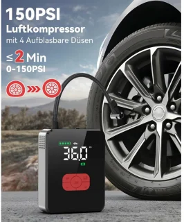 DailySupplies Jumpstarter met Compressor Zwart