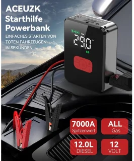 DailySupplies Jumpstarter met Compressor Zwart