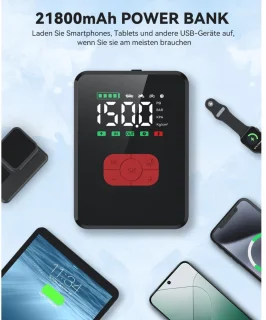 DailySupplies Jumpstarter met Compressor Zwart