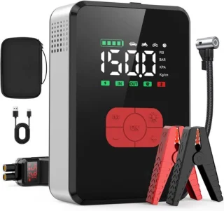 DailySupplies Jumpstarter met Compressor Zwart