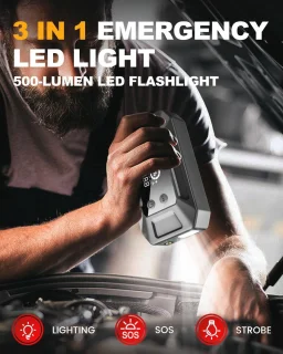 Draagbare Auto Jump Starter 4000A met Luchtcompressor en Power Bank