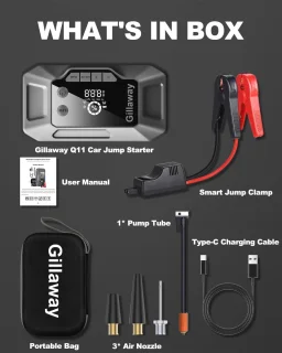 Draagbare Auto Jump Starter 4000A met Luchtcompressor en Power Bank