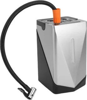 Draagbare auto jump starter met luchtpomp - zwart