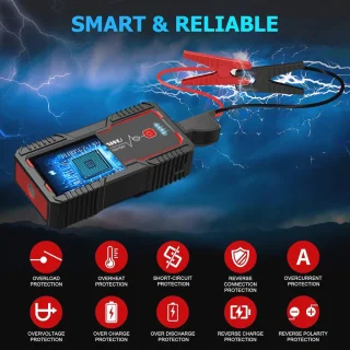Draagbare Jump Starter 18000mAh 1500A met LED Zaklamp