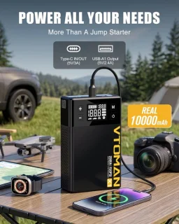 Draagbare jump starter met luchtcompressor 2500A