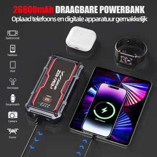 Draagbare Jump Starter Powerbank 26800mAh
