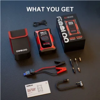 Draagbare jumpstarter 3000A met luchtcompressor