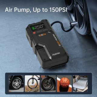 Draagbare jumpstarter zwart