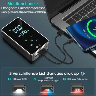 Draagbare Luchtcompressor - Elektrische Bandenpomp