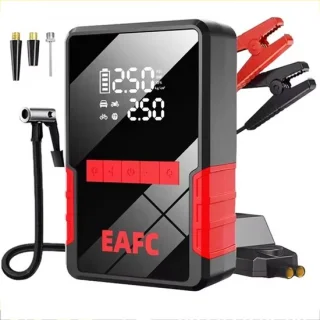 EAFC 12v 4-in-1 jumpstarter met compressor