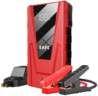 De EAFC 12V Jumpstarter Startbooster voor Auto - Rood in één oogopslag