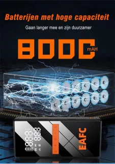 EAFC 12V Jumpstarter Starthulp voor auto en motor