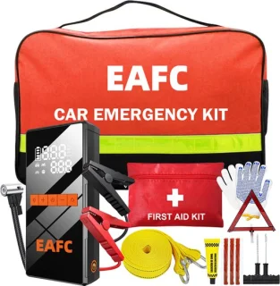 EAFC 12V jumpstarter voor auto met compressor