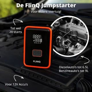 FlinQ 12V Jumpstarter voor Auto en Motor