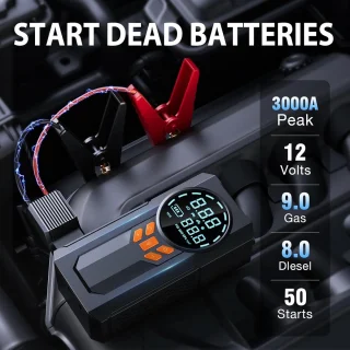 Gearner 4-in-1 Jumpstarter 12V 3000A 18500mAh