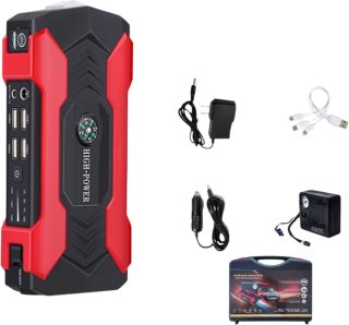 De Gloovon® Jumpstarter met compressor 12V in één oogopslag