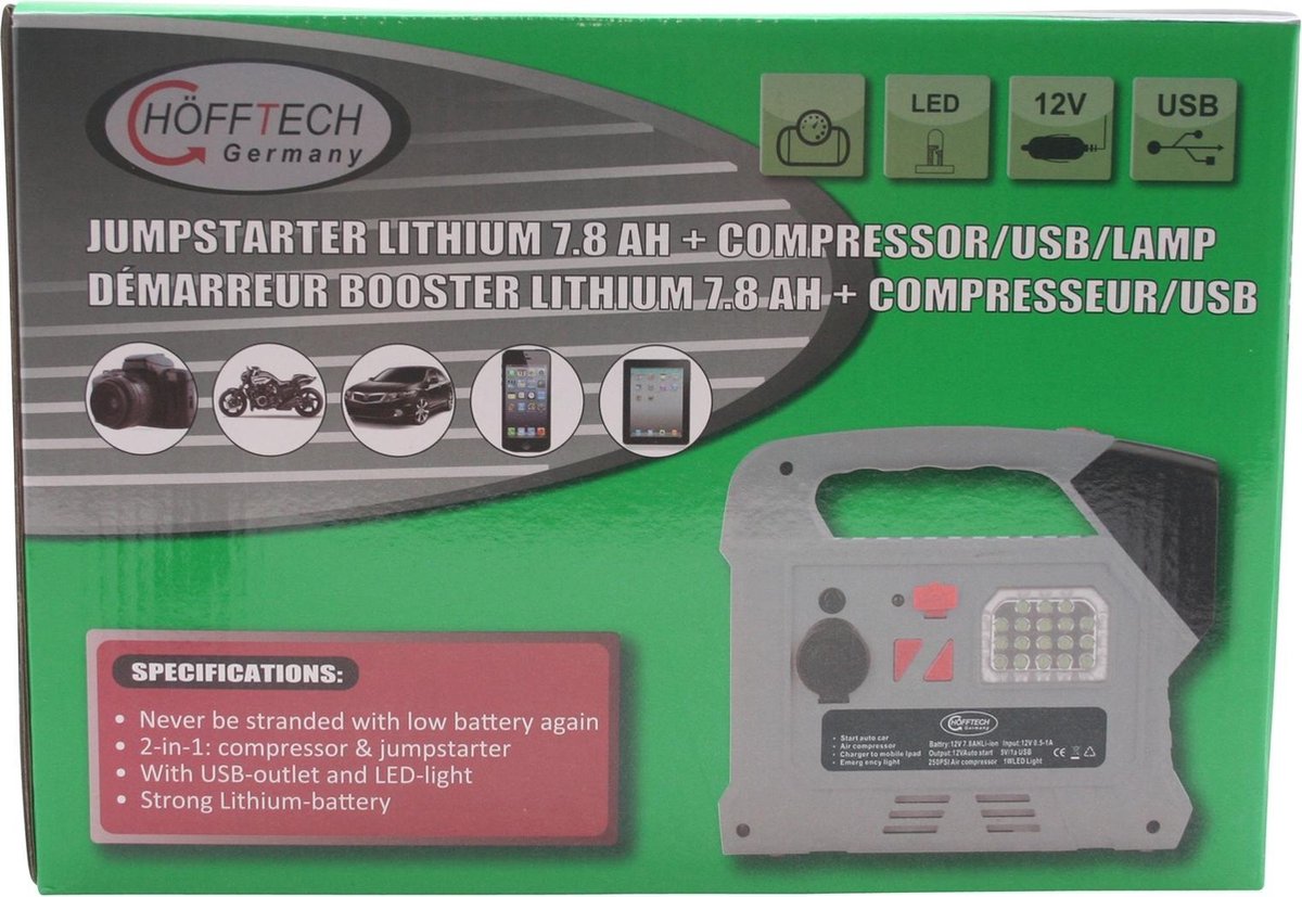 Hofftech Jumpstarter Lithium 12V 7.8Ah