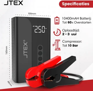 JTEX 12V Auto Jumpstarter met Compressor
