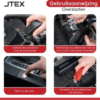 JTEX 12V Auto Jumpstarter met Compressor