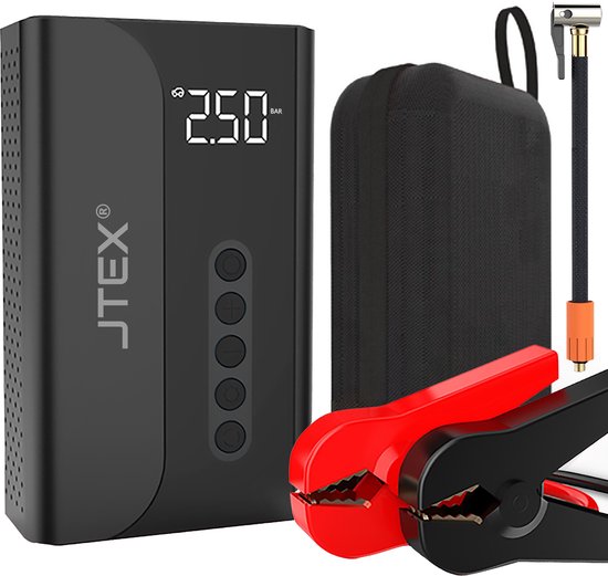 JTEX 12V Auto Jumpstarter met Compressor review