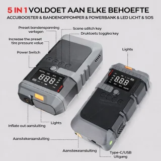 Wat vinden we goed aan de Jumalu Jumpstarter 5000A 12V Accu Booster