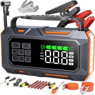 Jump starter - power bank - 7000 ampère - zwart