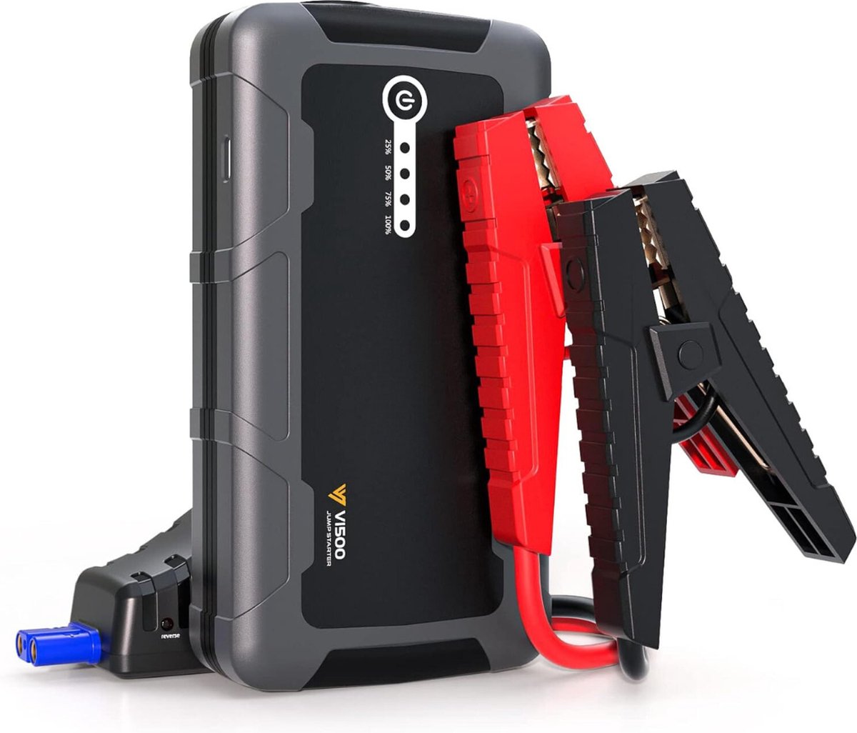 De Jumpbooster 1500A Draagbare Auto Starthulp Powerbank 12V in één oogopslag