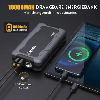 Jumpbooster 1500A Draagbare Auto Starthulp Powerbank 12V
