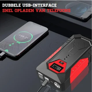 Jumpstarter 1200A 18000mAh Accu Booster Auto Starthulp Compact