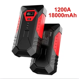 Jumpstarter 1200A Rood/Zwart Voor Auto Benzine Diesel