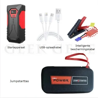 Jumpstarter 1200A Rood/Zwart Voor Auto Benzine Diesel