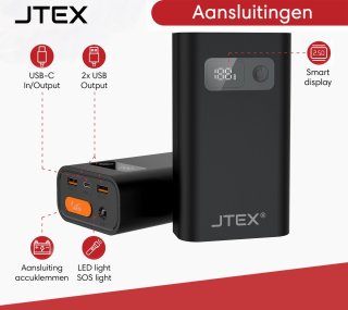 Wat vinden we goed aan de Jumpstarter 12V 1200A 14800mAh incl. opbergkoffer