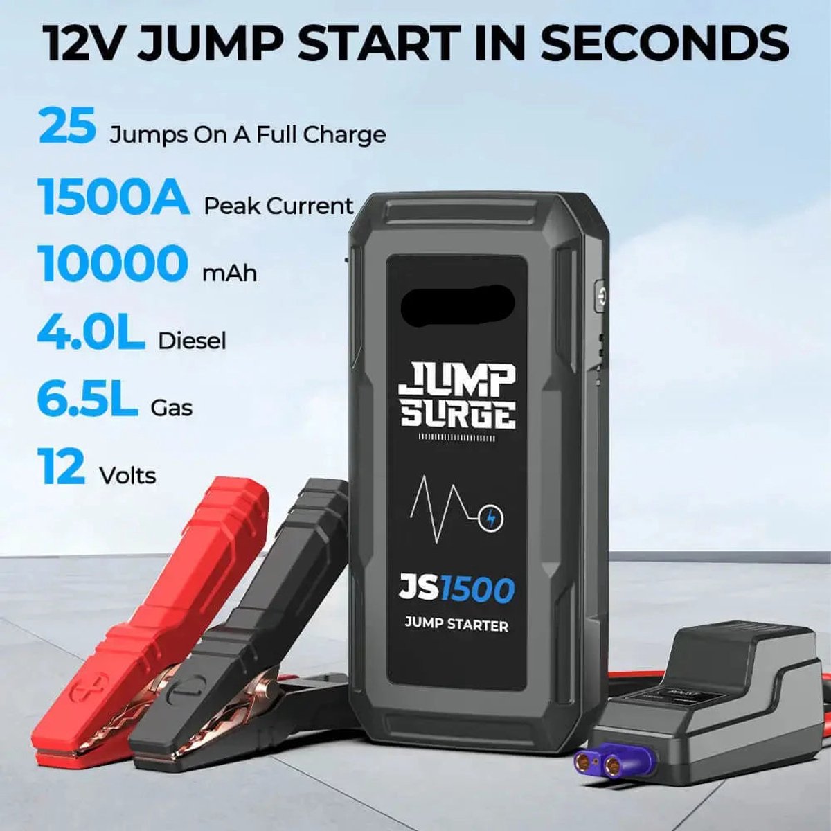 Wat vinden we goed aan de Jumpstarter 12V 1500A 10000mAh Zwart Auto Startapparaat