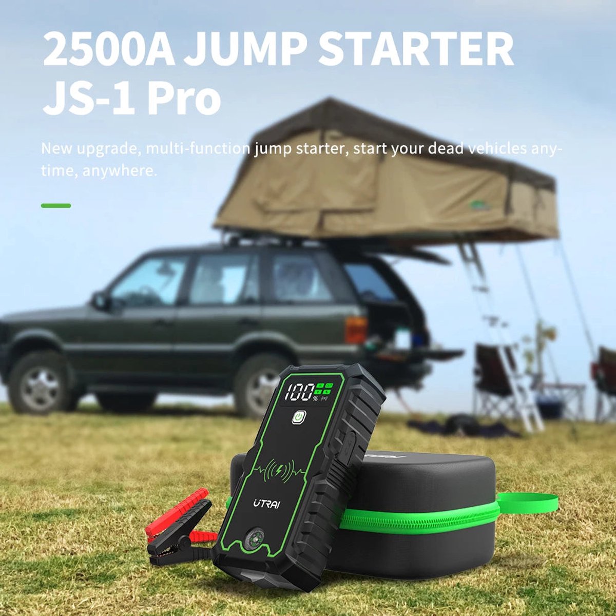 Jumpstarter 12V 2500A Zwart