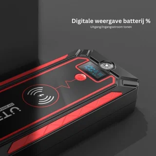 Jumpstarter 12V Draagbaar Zwart/Rood - Auto Startbooster Diesel