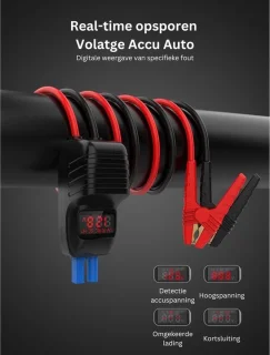 Jumpstarter 12V Draagbaar Zwart/Rood - Auto Startbooster Diesel