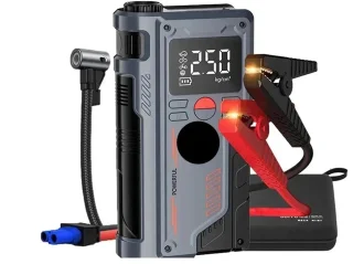 Jumpstarter 20000mAh 1000A Zwart - Jumpstarter met Powerbank en Bandenvuller