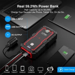 Jumpstarter 2000A Draagbare Powerbank Auto SUV