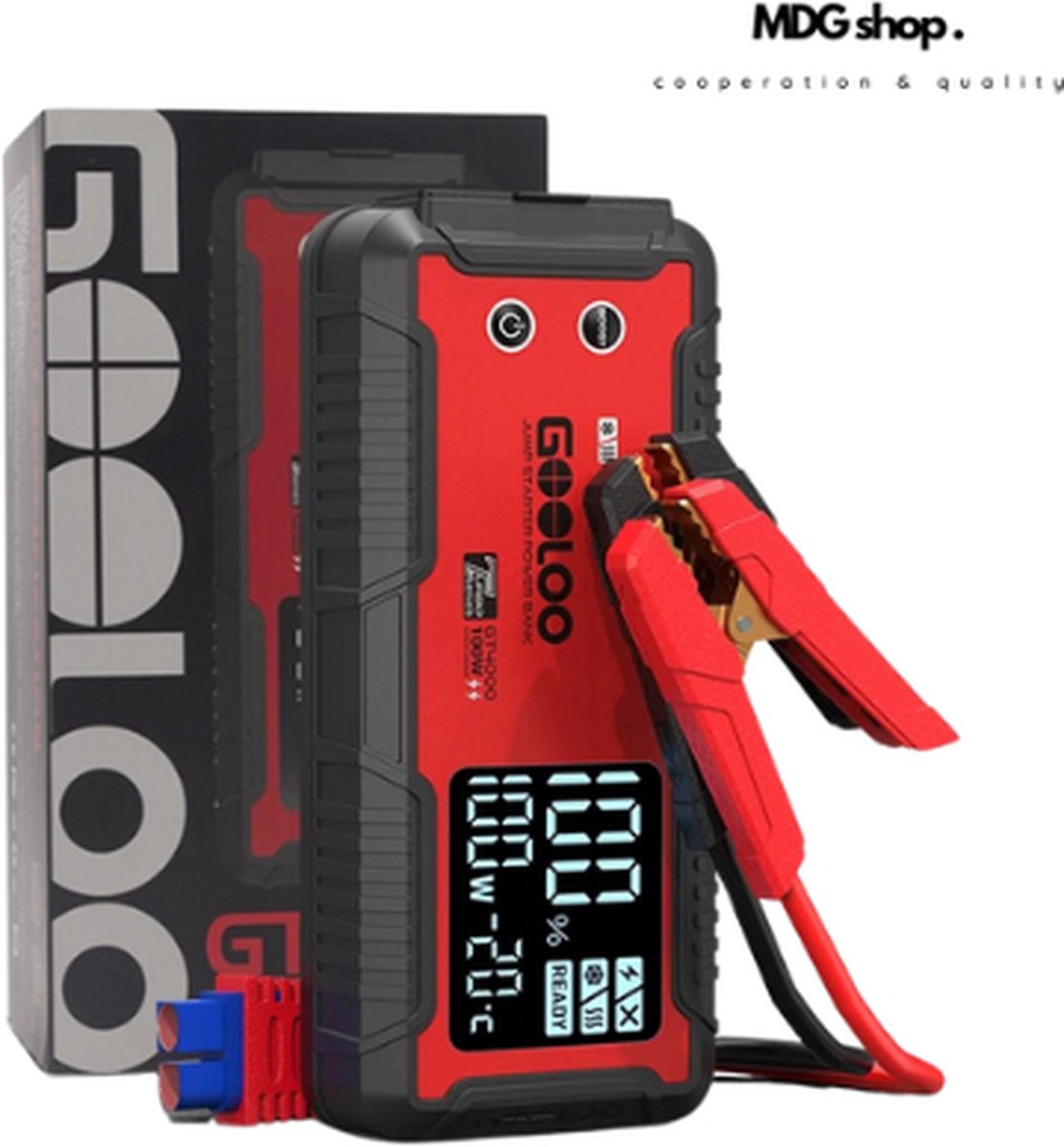 De Jumpstarter 24000mAh voor auto Starthulp in één oogopslag