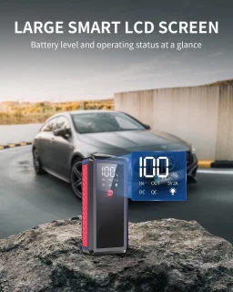 Jumpstarter 2500A 12V met USB en LED Modi
