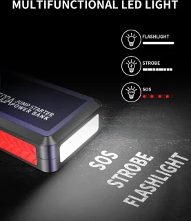 Jumpstarter 2500A 12V met USB en LED Modi